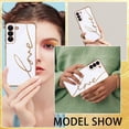 thumbnail image 6 of Compatible for Samsung Galaxy S21 Plus 5G 6.7" Case with Cute Side Love Heart and Plating Love Letter Pattern Case for Women Girls Shockproof Soft TPU Full Camera Lens Protection Case-White, 6 of 14