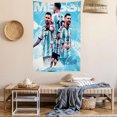 thumbnail image 2 of Football Player Messi's Birthday Theme Customized Fan Garden Party Decoration Banner Provides Portrait Photography Studio Props, 2 of 6