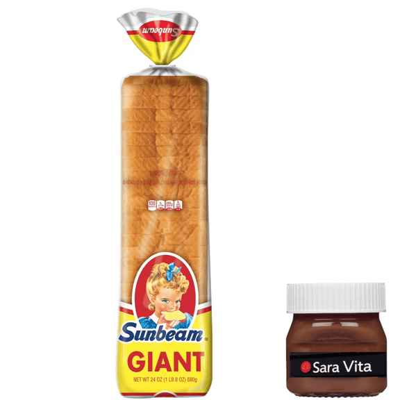 Sunbeam Giant White Bread, Sliced Sandwich Bread Loaf, 24 oz, Shelf-Stable