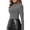A-Grey714, variant on XIAONU Womens Solid Turtleneck Bodysuit Slim Long Sleeve Stand Collar Pullover Tops Stretchy Chic Party Bodysuits Tops