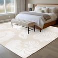 thumbnail image 5 of Summer Marine Life Washable Area Rug 5 x 8 ft Graffiti Corals Shell Conch Sea Starfish Retro, Soft Non Slip Rugs Stain Repellent Indoor Felt Carpet for Living Dining Room Bedroom Home Office, 5 of 9