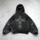 thumbnail image 5 of Sudadera con capucha de gran tamaño con estampado de corazón rojo retro de High Street para hombres y mujeres, camiseta gótica Y2K Harajuku Hip-hop 2024, 5 of 5