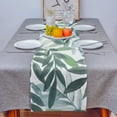 thumbnail image 4 of Table Runner Dresser Scarves 90 Inch Long, Watercolor Nordic Green Leaves Linen Dining Table Runners Farm Garden Botanical Plants Tabletop Scarf for Wedding Holiday Party Kitchen, 4 of 7