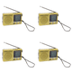 thumbnail image 1 of DQrwqpou Retro Full Band SW AM FM Emergency Mini Weather Radio Altavoz Incorporado (Oro), 1 of 2