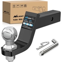 Nilight Trailer Hitch Ball Mount with 2-Inch Ball & 5/8" Hitch Pin Clip Fits 2-in Receiver 7500 lbs 4" Drop