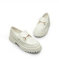 thumbnail image 4 of BURUDANI Women Platform Penny Loafers Slip-On Chunky Heel Casual Business Dress Shoes, 4 of 5