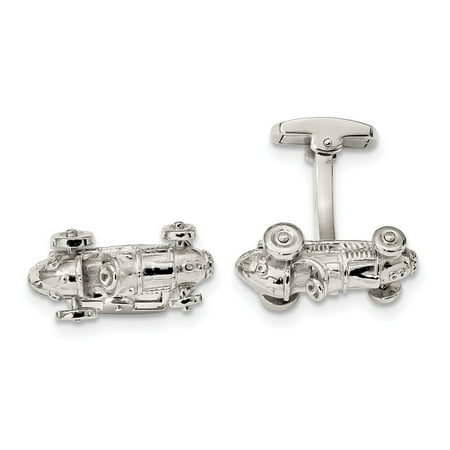 Lex & Lu Sterling Silver Classic Race Car w/Moveable Wheels Cuff (Best Steering Wheel For Iracing)