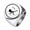 Silver, variant on Vintage Stainless Steel Ring 22MM Round Laser Shooting Sports Icon Minimalist Gold Size 12