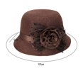thumbnail image 7 of Women Top Hat Decor Sun Protection Hats Sun Hat Fashion Bucket Hat Casual Sunhat Brown, 7 of 7