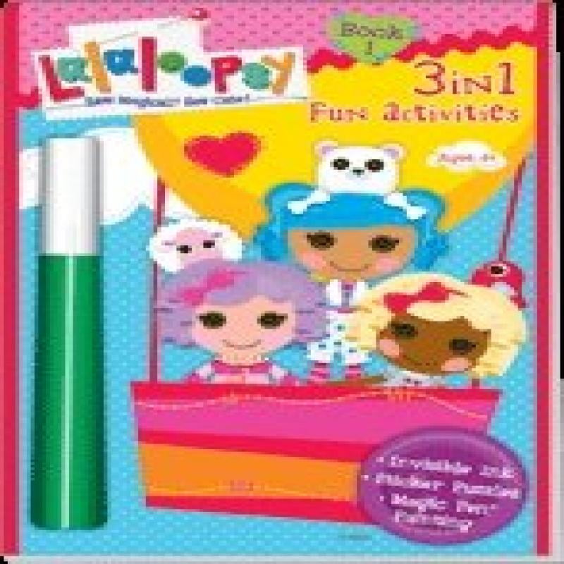 Lalaloopsy 3 in 1 Fun Activities Magic Pen Book 1-23 Pages