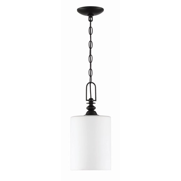 49891-ESP-Craftmade Lighting-Dardyn - One Light Mini Pendant - 7.5 inches wide by 16.5 inches high-Espresso Finish-White Frosted Glass Color