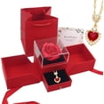 thumbnail image 1 of Collar Rosa Eterna para de La Bella y la Bestia con Flor Eterna, Regalos Romántico para Bodas, Novia, Pareja, Esposa, Cumpleaños, Aniversario, San Valentín, Navidad, 1 of 4