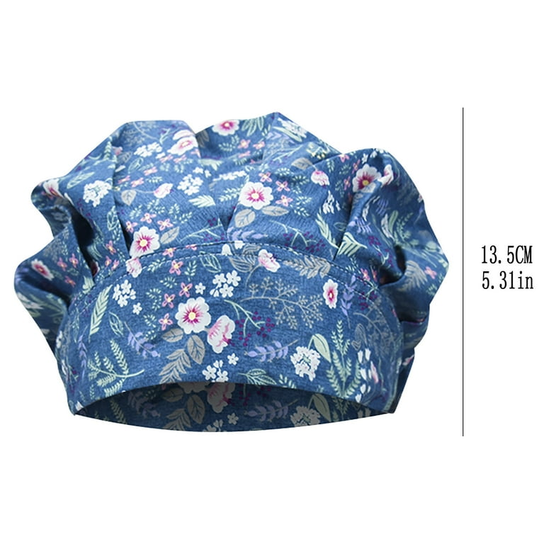 JINMGG Womens Plus Size Clearance $5 Scrub Cap Hat Suction Sweat Towel Nurse Cap Printed Baotou Cap