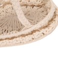 thumbnail image 5 of Cesta de fruta colgante de 3 niveles, cesta hecha a mano bohemia de algodón tejida con cuerda hecha a mano, 5 of 5