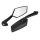 thumbnail image 4 of Juego de 2 piezas de espejo retrovisor lateral retro para motocicleta con barra l negra y barra R, 4 of 5