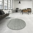 thumbnail image 3 of Ahgly Company Indoor Square Contemporary Dark Gray Abstract Area Rugs, 6' Square, 3 of 6