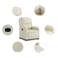 thumbnail image 2 of vidaXL Recliner Chair Cream Faux Leather, 2 of 6