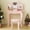 LED Pink Bow, variant on Ktaxon Kids Vanity Table and Stool Set with 3 Mirrors, Pretend Play Princess Makeup Dressing Table,Children's Furniture