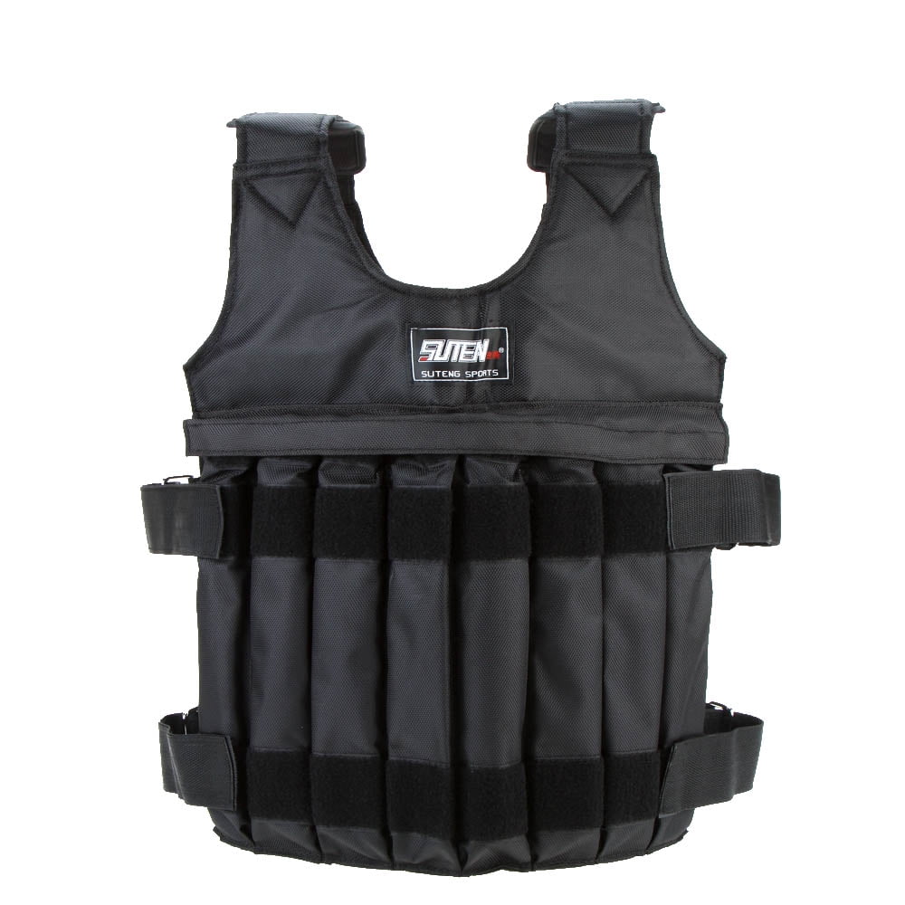 44lbs Adjustable Weighted Workout Weight Vest Fitness Training Waistcoat Weight 