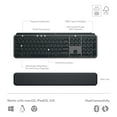 thumbnail image 6 of Logitech MX Keys S Wireless Keyboard, Low Profile, Quiet Typing, Backlighting, Bluetooth, USB C Rechargeable - Graphite, 6 of 9