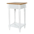 thumbnail image 3 of OSP Home Furnishings Medford Side Table withÂ&nbsp;white distressed faces with natural veneer tops, 3 of 5