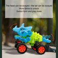 thumbnail image 4 of Dinosaur Truck Plaything Cool Shape Pull Back Dinosaur Car Altamente Dinámico Niños Pull Back Car Toy Four Metal Springs Dinosaur Vehicle Toy Para El Hogar Moyic FN003446-02, 4 of 6
