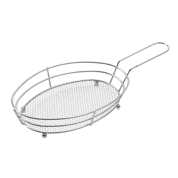 Cesta para freír, colador de alimentos, herramienta de cocina, para freír papas fritas francesas. Plata