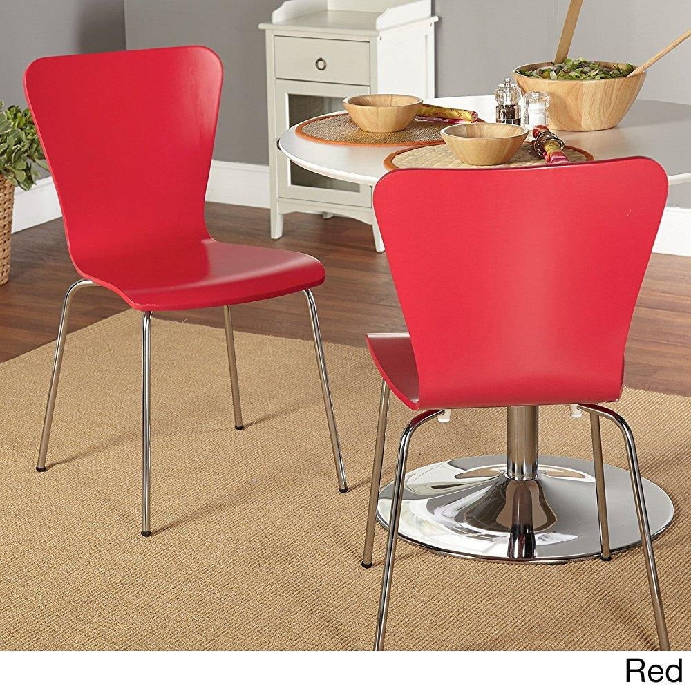 Simple Living Pisa Bentwood Stackable Dining Kitchen Chairs Set of 2