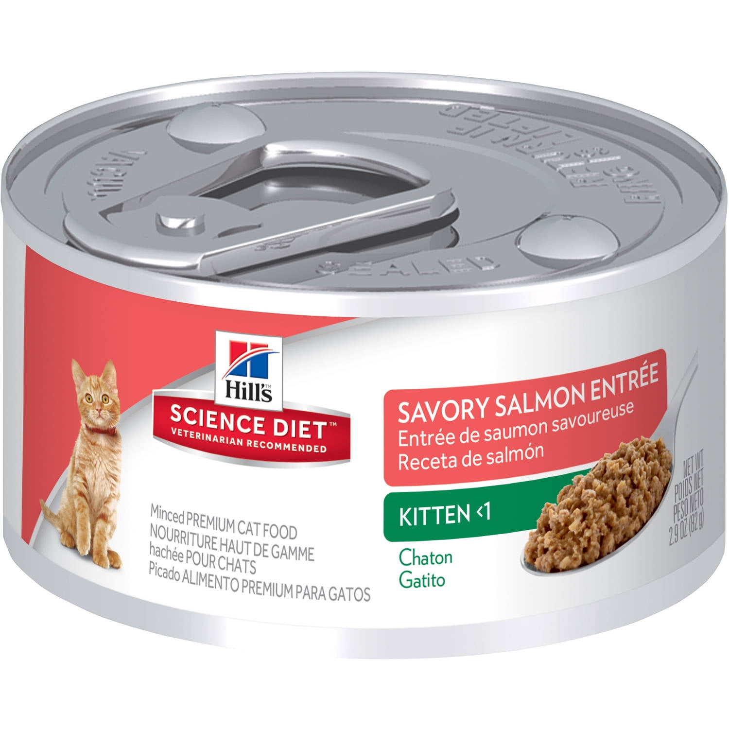 Hill's Science Diet Kitten Savory Salmon Entree Wet Cat Food, 2.9 oz