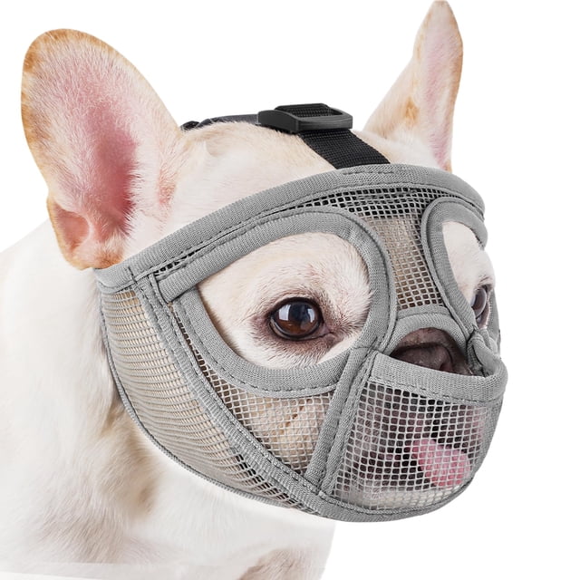 Bozal para Perro Mayerzon para Bulldog Francés con Malla Suave para Jadeo