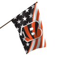 thumbnail image 1 of Foco Cincinnati Bengals Nfl Americana Bandera Vertical 3' X 2', 1 of 1