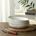 thumbnail image 5 of Famiware Jupiter 4-Piece Stoneware 30 oz Pasta Bowls Sets, White, 5 of 7