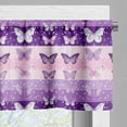 thumbnail image 3 of Ambesonne Butterfly Window Valance, Witchy Butterfly Pattern, 42" X 12", Dark Lavender Purple Rose, 3 of 4