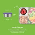 thumbnail image 2 of LunchBots 2.5 oz Stainless Steel Dressing Container for Condiments, Dips, Snacks, Dipping Sauce Cups with Silicone Lid, Fits in Lunch Bags and Bento Boxes - Set of 2 - Green, 2 of 8