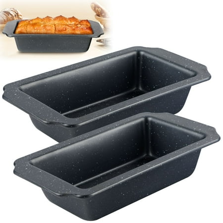 

Loaf Pan 2 Pcs Carbon Steel Bread Baking Mold Nonstick Toast Mold Rectangle Casserole Dish Set Baking Pans for Bread Cake Meatloaf