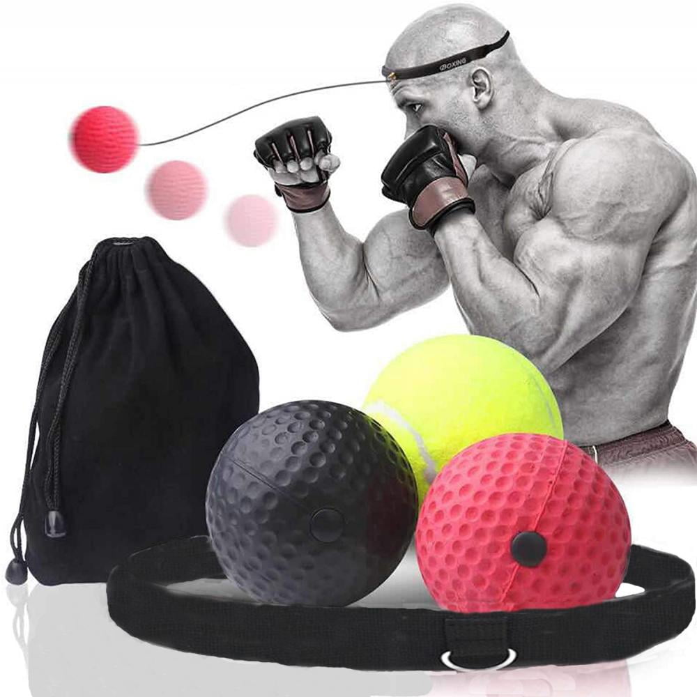 Boxing Reflex Ball, Reflex Training Equipment Ball with Headband, Boxing  Gear Punching Fight Speed Ball with 3 Difficulty Level,Hand Eye  Coordination