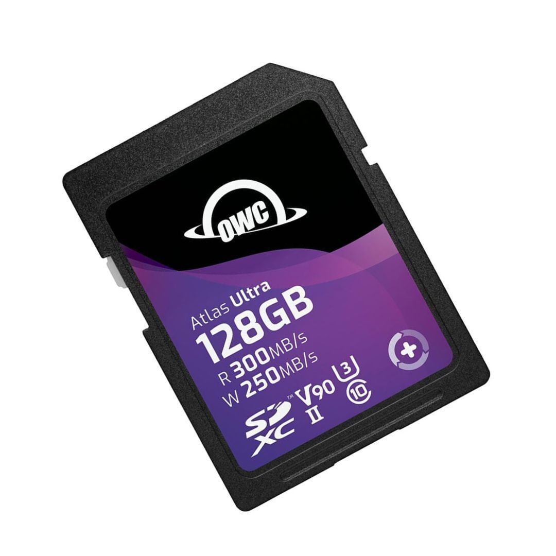 OWC Atlas Ultra - Flash memory card - 128 GB - Video Class V90 / UHS-II U3 / Class10 - SDXC UHS-II
