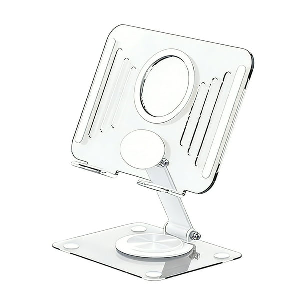 Soporte giratorio para tablet, soporte plegable para teléfono, base ajustable de 360 grados para visualización y transmisión en vivo, soporte portátil antideslizante para escritorio de