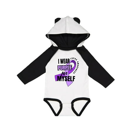 

Inktastic I Wear Purple For Myself Lupus Awareness Gift Baby Boy or Baby Girl Long Sleeve Bodysuit