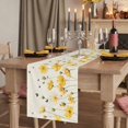 thumbnail image 2 of Table Runners 72 Inches Long Dress Scarves, Yellow Flowers Farmhouse Kitchen Table Runner, Coffee Tablerunners, Spring Floral Butterflies Pastoral 16x72 Inch, 2 of 9