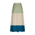 thumbnail image 5 of Maoxin Skirts for Women Women's Printed Elastic Waistband Pleated Pocket Skirt With Mid Calf Skirt ,Blue,L, 5 of 5