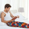 thumbnail image 5 of Honiee Colorful Hawaii Palms for men - a sleek fusion of Straight Pajama Pants, versatile Lounge Pants, and cozy Sleepwear, all rolled into one-Large, 5 of 6