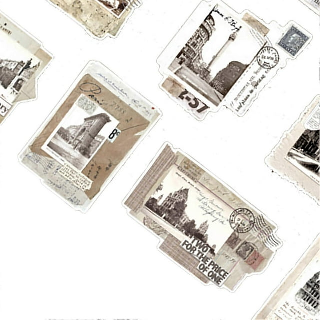 Scrapbook Stickers Vintage Decorative Scrapbooking Stickers for Journaling Photo Album 30 Sheets Type 1