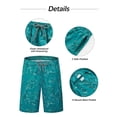 thumbnail image 4 of Brythos Men's Board Shorts,Quick-Drying Elastic Waist Beach Shorts,Drawstring Board Shorts Breathable Beachwear,Blue,XXXXXL, 4 of 5