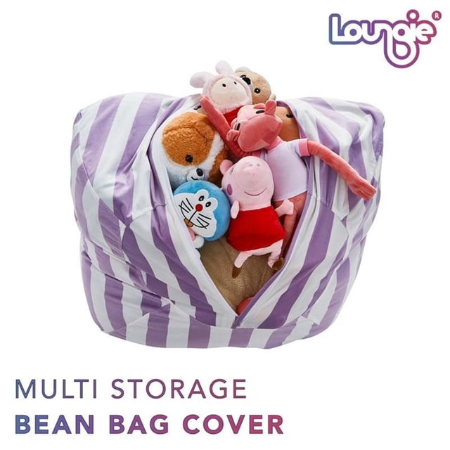 Housse de Pouf en Microfibre Posh Living 32x32 Pouces Violet/lavande
