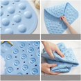 thumbnail image 4 of Jinsinto Bath Mat Non-Slip Tub Shower Mats Bathtub Mat for Adult Kids, Machine Washable (Triangle, 21 x 21 Inch, Blue), 4 of 7