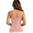 thumbnail image 6 of SwiftWear Women's Seamless Built-In Bra Cami Ultra Soft Slim Fit Tank Top Spaghetti Straps Camisole Layering Staple, 6 of 9
