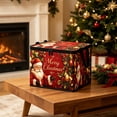 thumbnail image 6 of Christmas Foldable Storage Box, Holiday Ornament Clothes Storage Bin with Lid Handles, Large Capacity Decorative Christmas Organizer, Home Storage Gift, 6 of 6