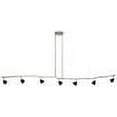 thumbnail image 2 of Cal Serpentine - Seven Light Linear Track, Brushed Steel Finish with Blue Spot Glass, 2 of 2