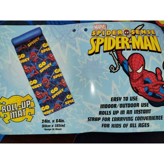 Marvel - Spider Man Roll-Up Mat - for Kids of All Ages